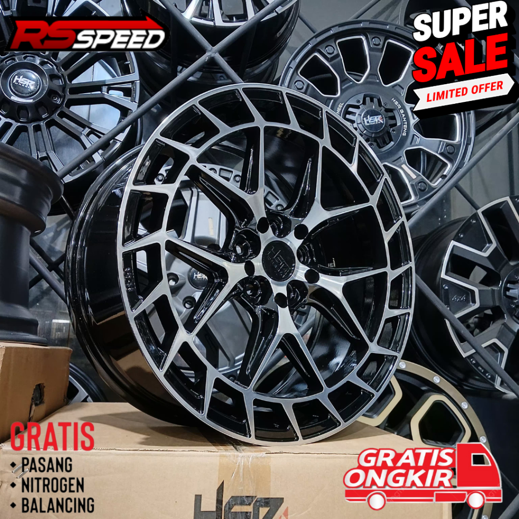 Veleg mobil ring 18 HSR LPS Terbaru bisa untuk innova, expander, yaris cros dll VELG HSR TERBARU