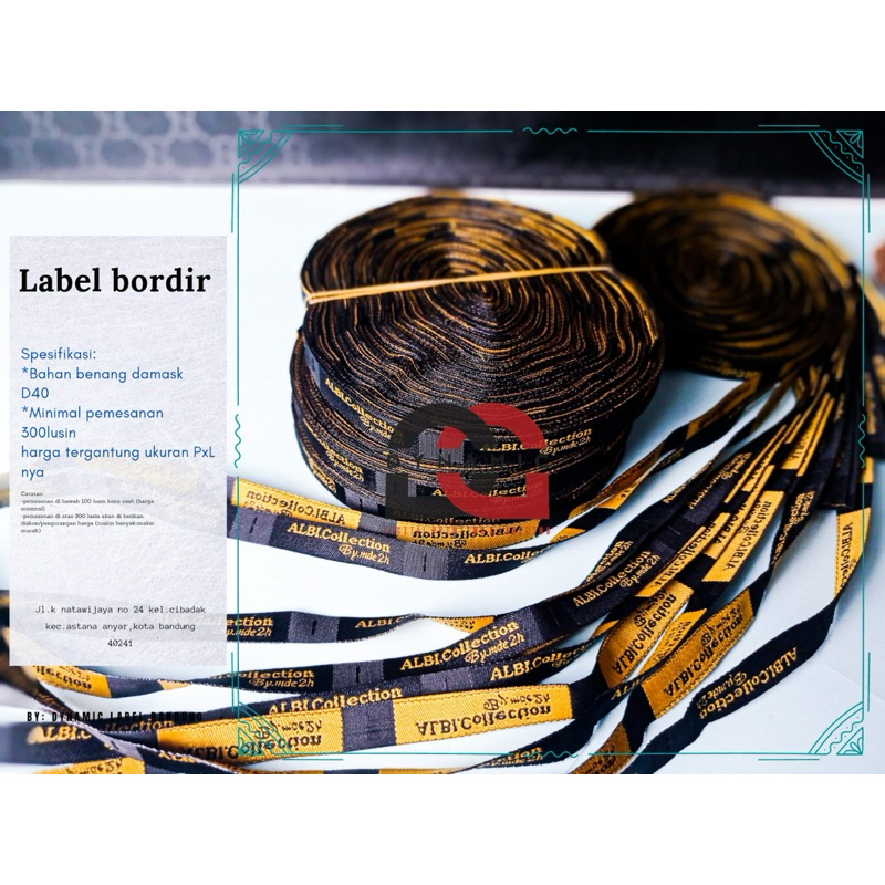 LABEL WOVEN/woven rajut/woven bordir/label kain/costum label/free desain