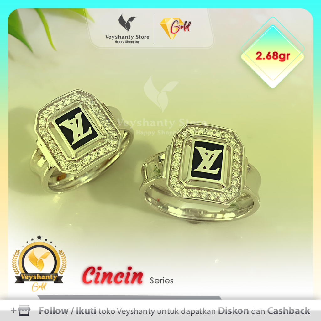 [VEYSHANTY] Cincin 17K - Jenis Emas Putih 2.68 gram | Perhiasan | Gold | Jewelry | Emas | Investasi