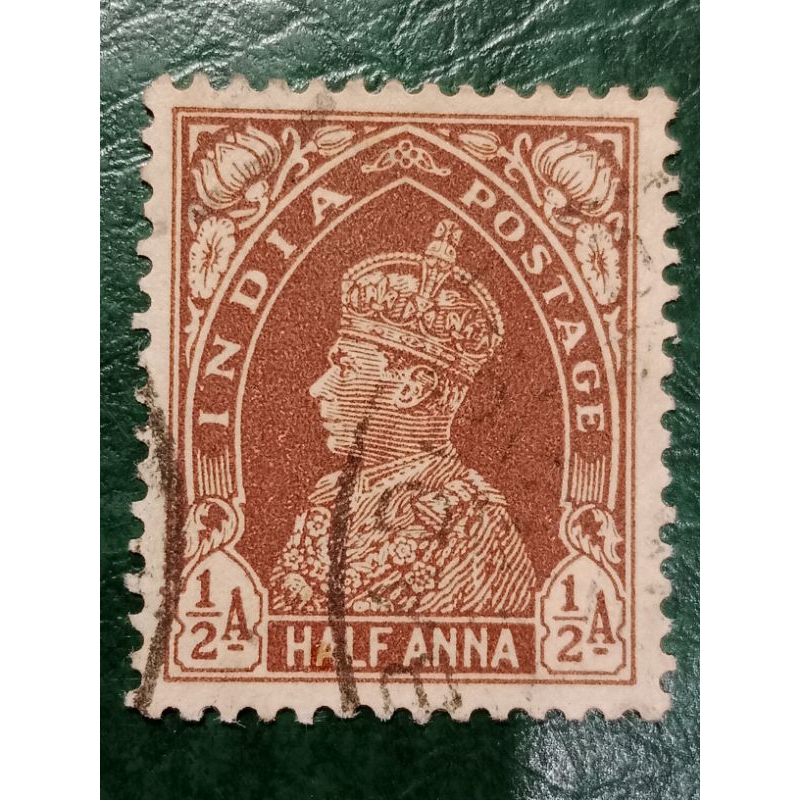 

Prangko India 1/2 Anna King George VI Tahun 1937 USED