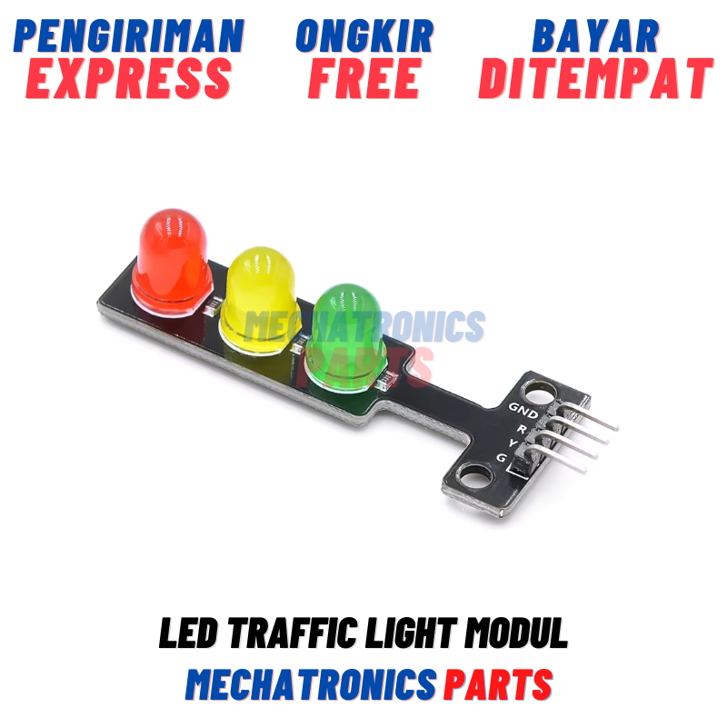 LED Traffic Light Modul Lampu Stopan Merah Kuning Hijau