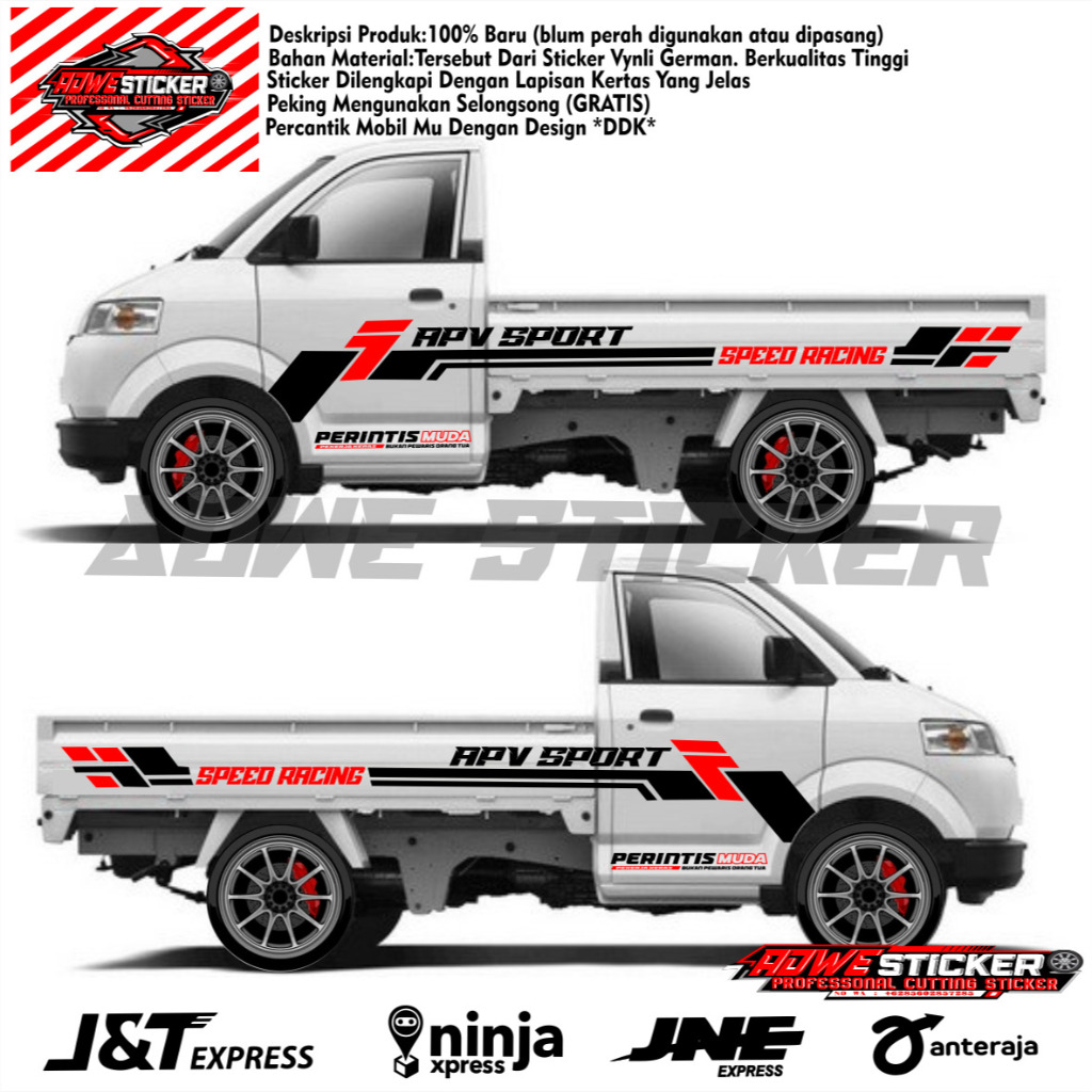 stiker Cutting Mobil Pickup Apv Stiker APV SPORT Stiker Pick Up Suzuki Apv
