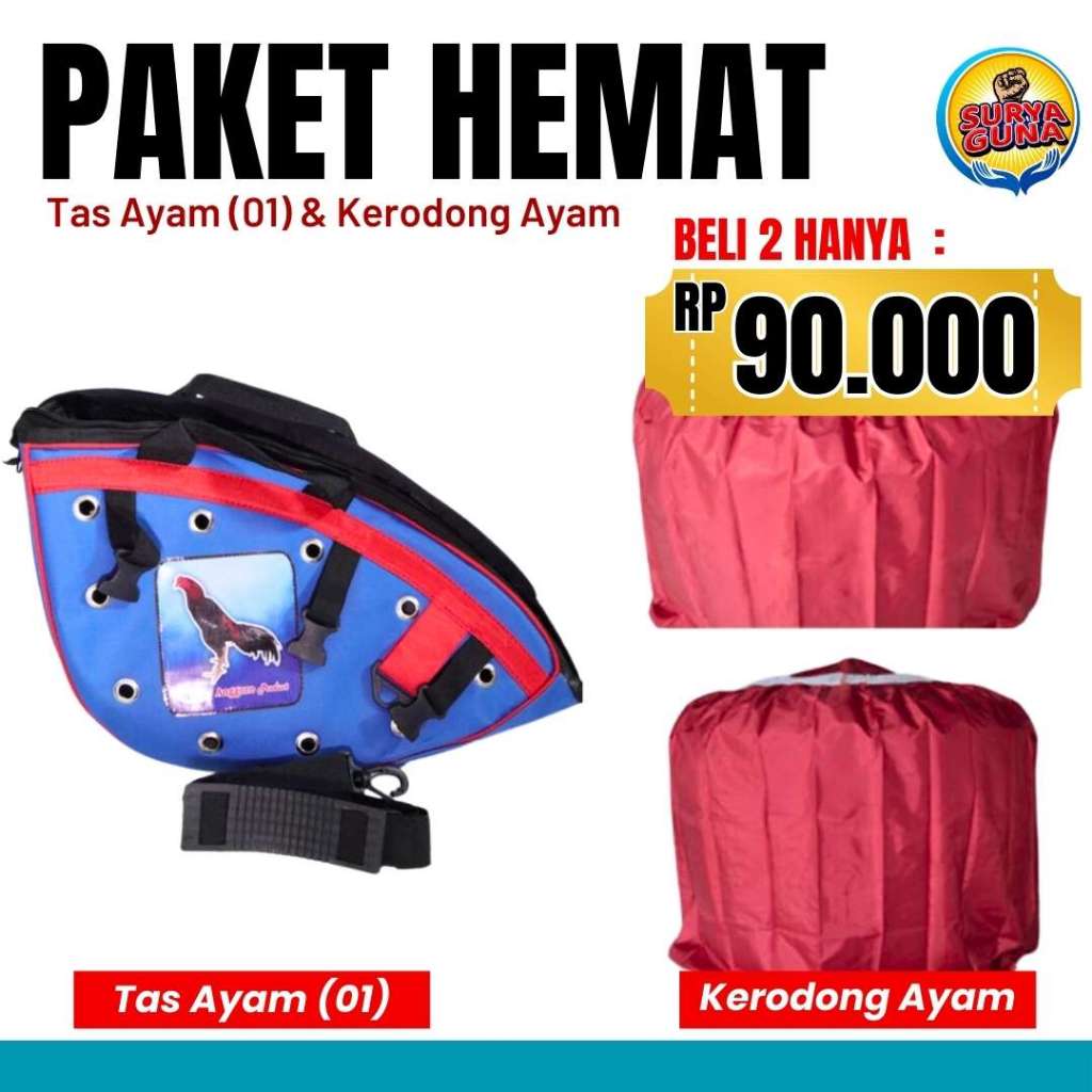 PAKET HEMAT kerodong kurungan ayam dan tas ayam aduan super tas ayam bangkok ready bisa COD