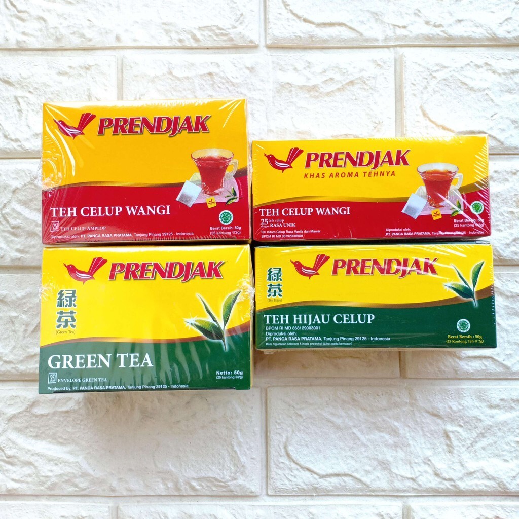 

Teh Celup / Tea Bag Prenjak isi 25 pcs x 2 Gram / 50 Gram Amplop Wangi, Green Tea, Blackcurrant, Lemon