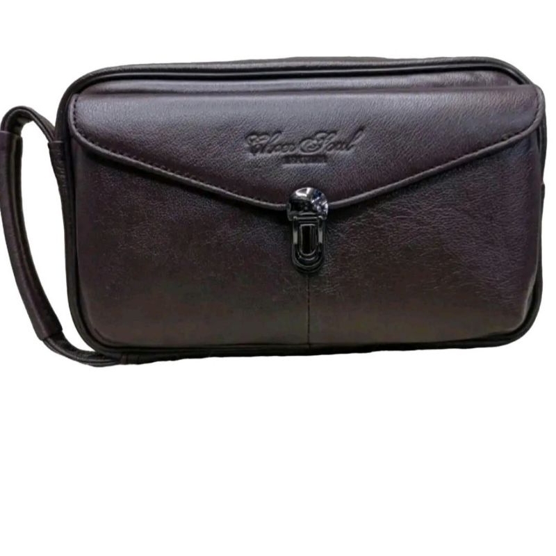 Handbag Kulit Sapi Asli Import Pria dan Wanita Tas Tangan Pria dan Wanita Import Clutch Kulit Sapi A