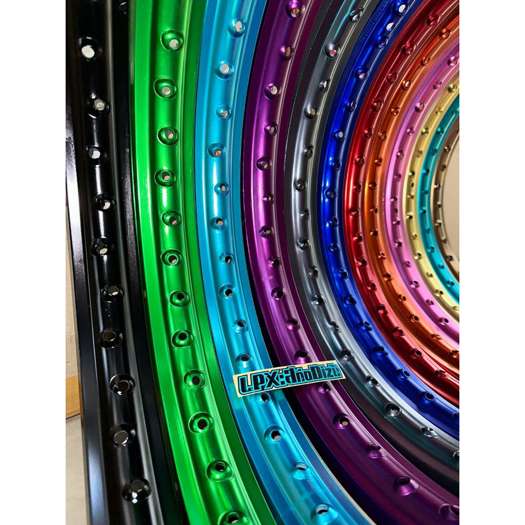 Velg anodize aneka warna warni super lengkap Rim Jinfei vrossi Ring 17 & 18, 36 Hole 120/140/160/185