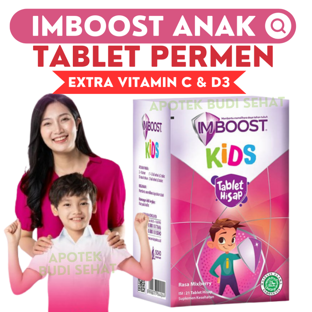 Imboost Kids Imboost Permen Imboost Anak Tablet Hisap 21 tab Vitamin Anak Vitamin Permen Anak Jaga I