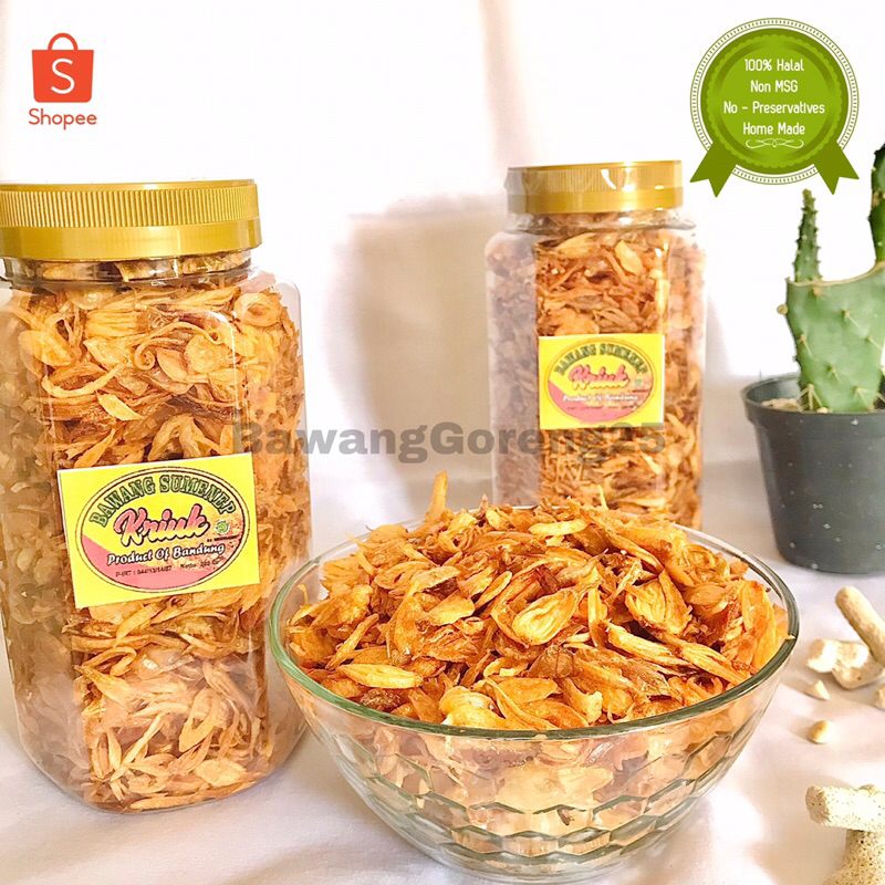 

Bawang Goreng Sumenep Kriukk. ( ORI 100% Tanpa Campuran ) Kemasan 200gr