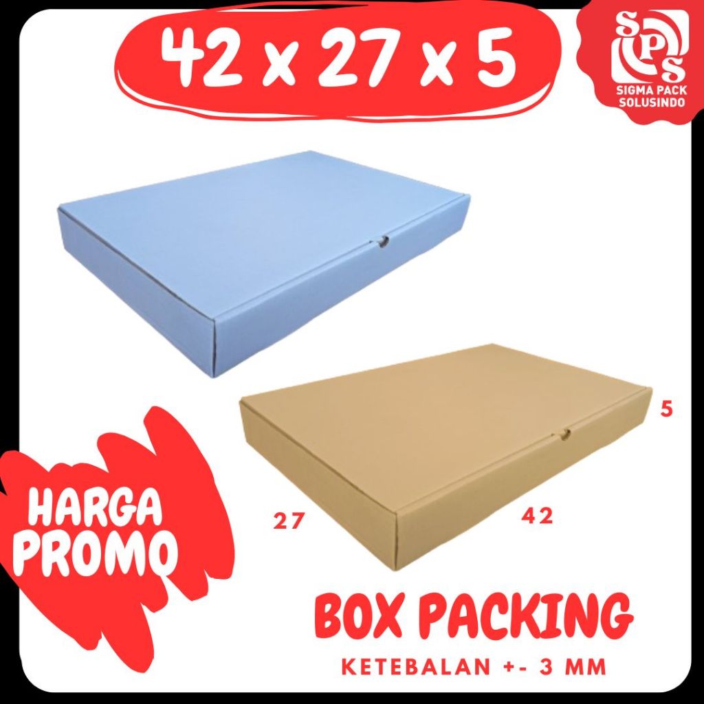 

Kardus 42x27x5 LD Box Packing Hampers Baju Kotak Kemasan Box Souvenir Karton Sparepart