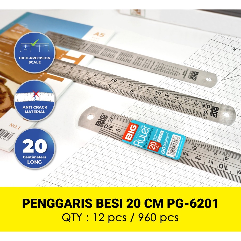 

PENGGARIS BESI BIG UKURAN 20 CM, 30 CM, 50 CM, 100 CM