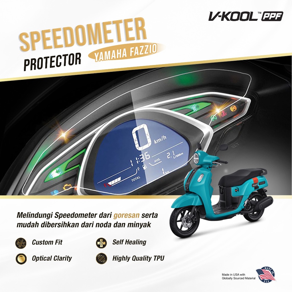 V-KOOL PPF SPEEDOMETER YAMAHA FAZZIO 2022