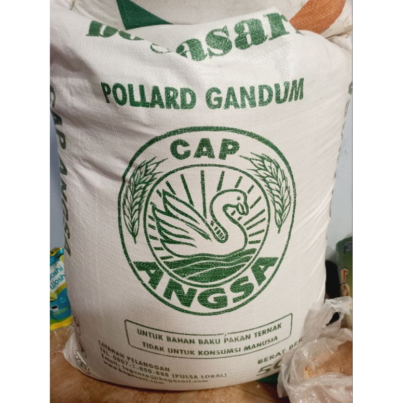 Pollard gandum 1kg cap angsa