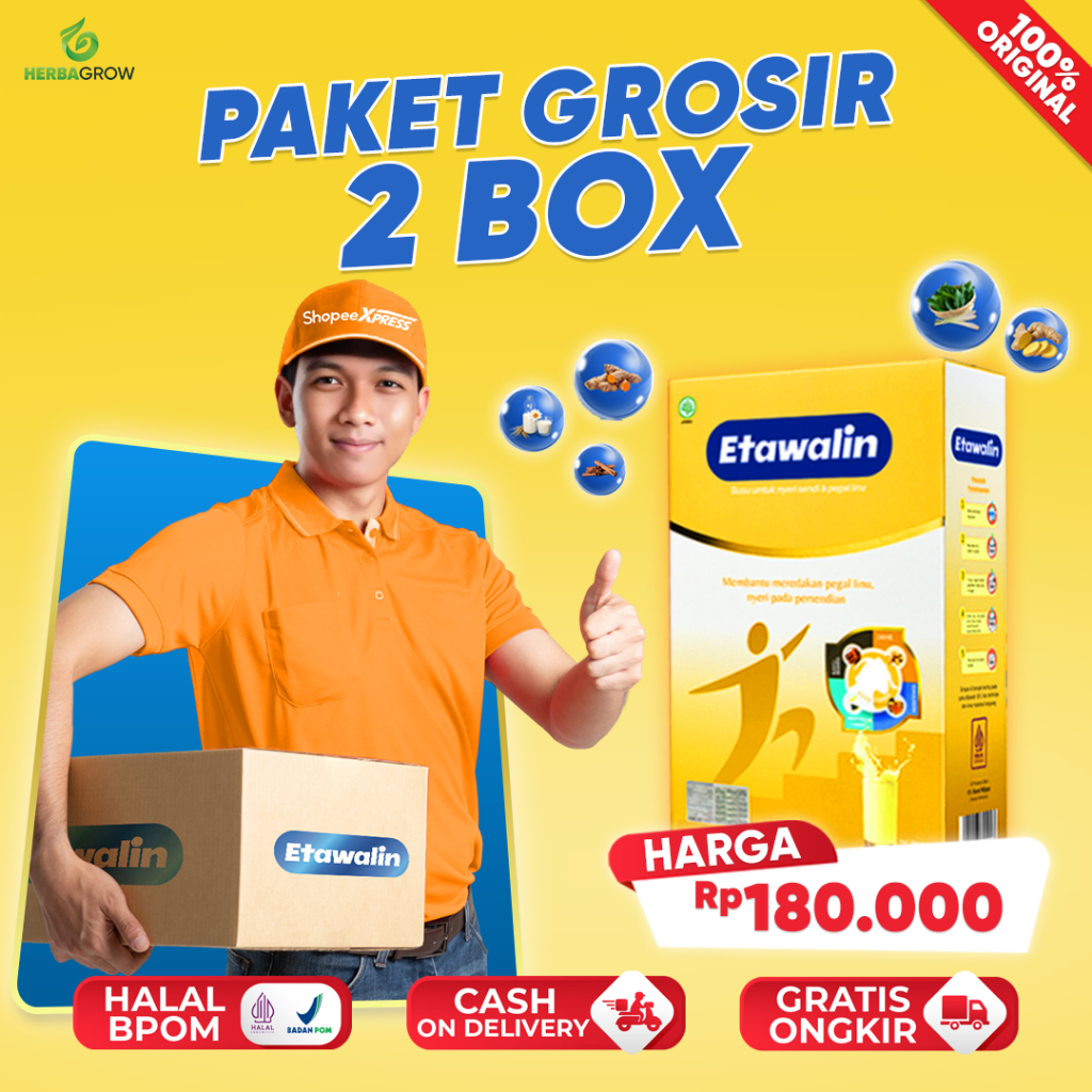 

Etawalin Paket 2 Box [Grosir] Atasi Rematik Asam Urat Dan Nyeri Sendi 100% Original