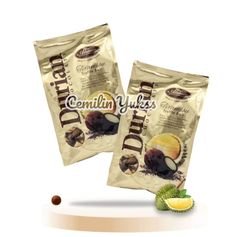 

Alessio Cioccolato Durian Chocolate Tiramisu Truffle Ball 300g Durian Tiramisu Coklat Malaysia