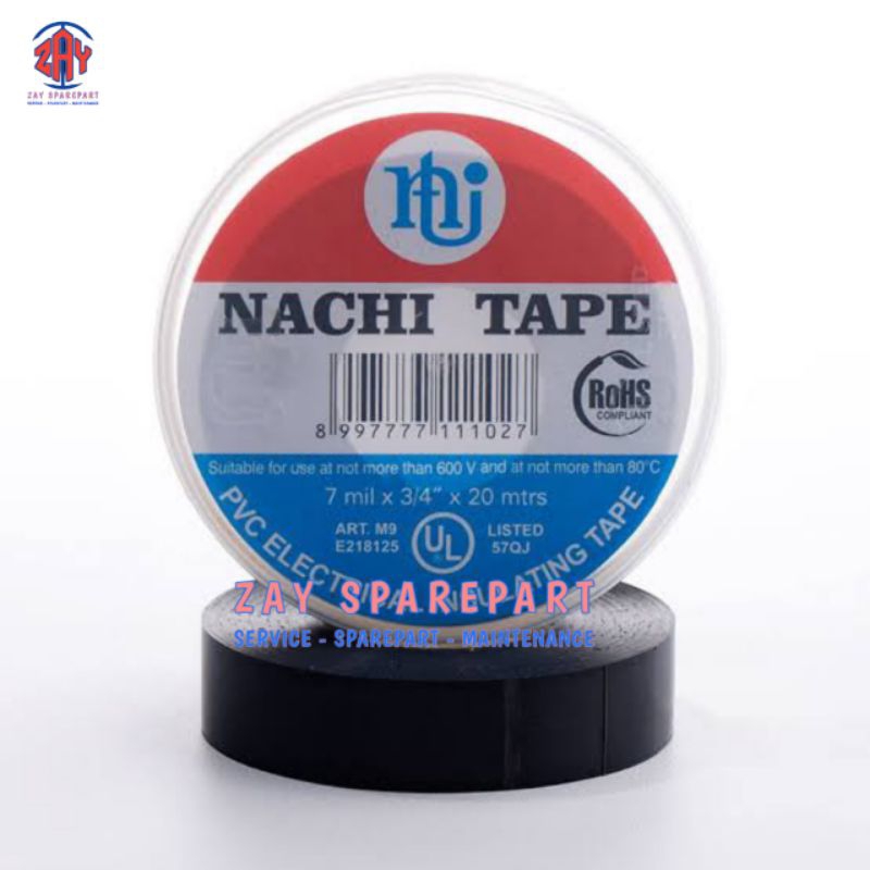 ISOLASI KABEL LISTRIK NACHI / ISOLASI LISTRIK NACHI TAPE WARNA HITAM