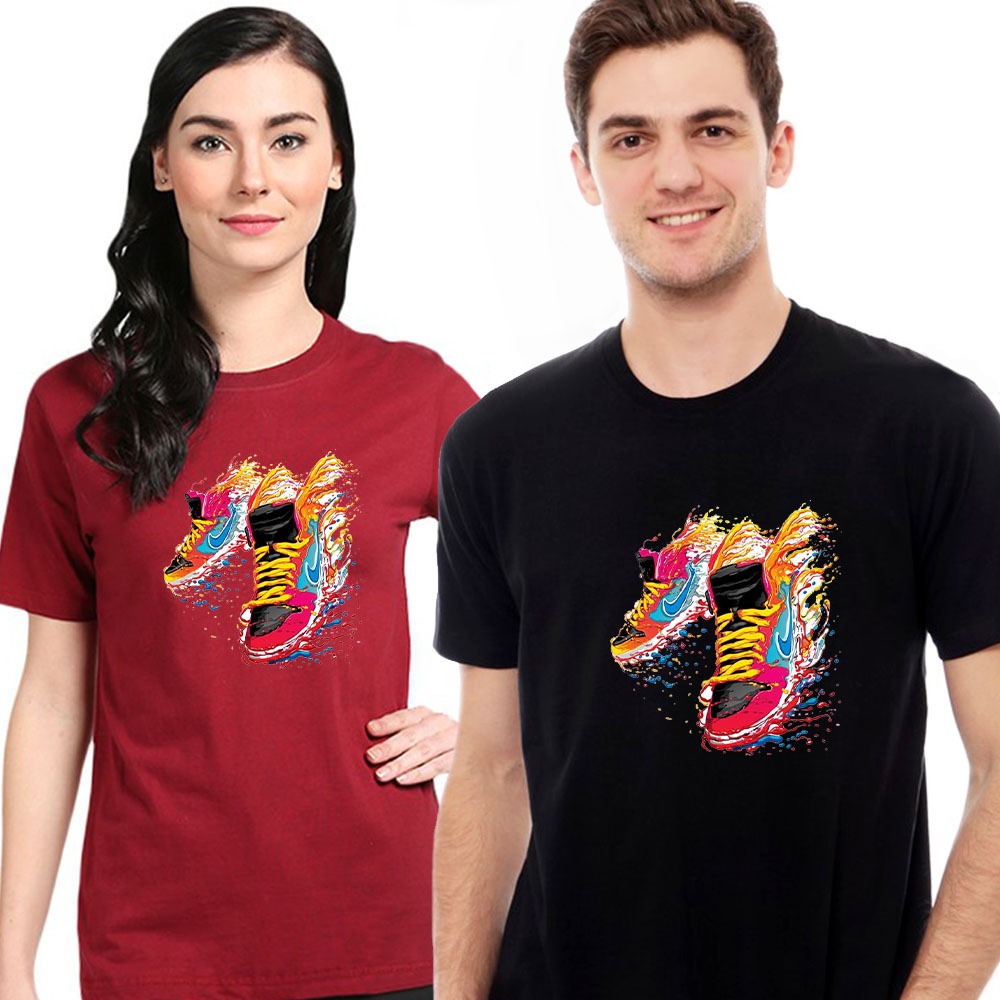 KAOS DEWASA UNISEX NIKE SHOES PAINTING