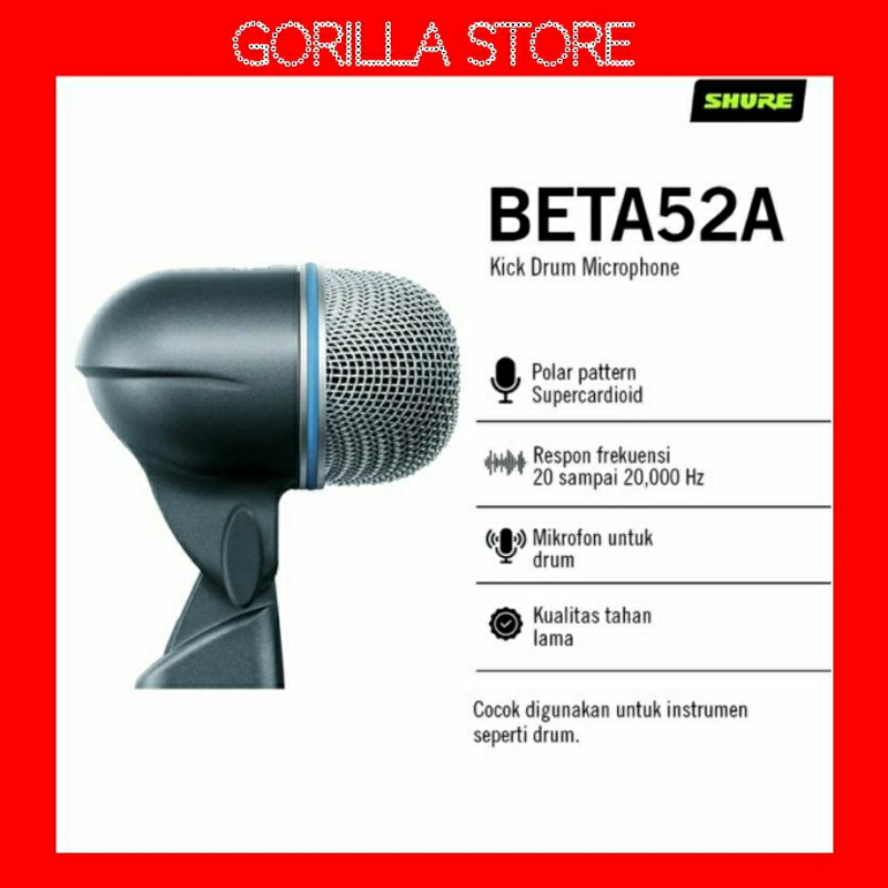 Shure BETA52A Kick Drum Microphone