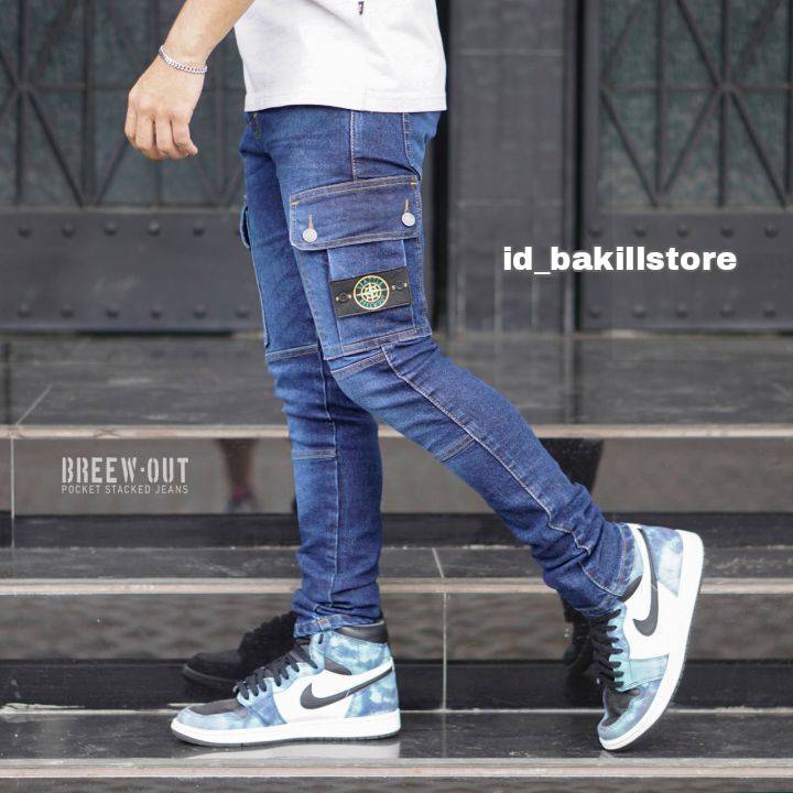 Celana Cargo Jeans Pria / Celana Poket Jeans Pria / Celana Jeans Cargo.