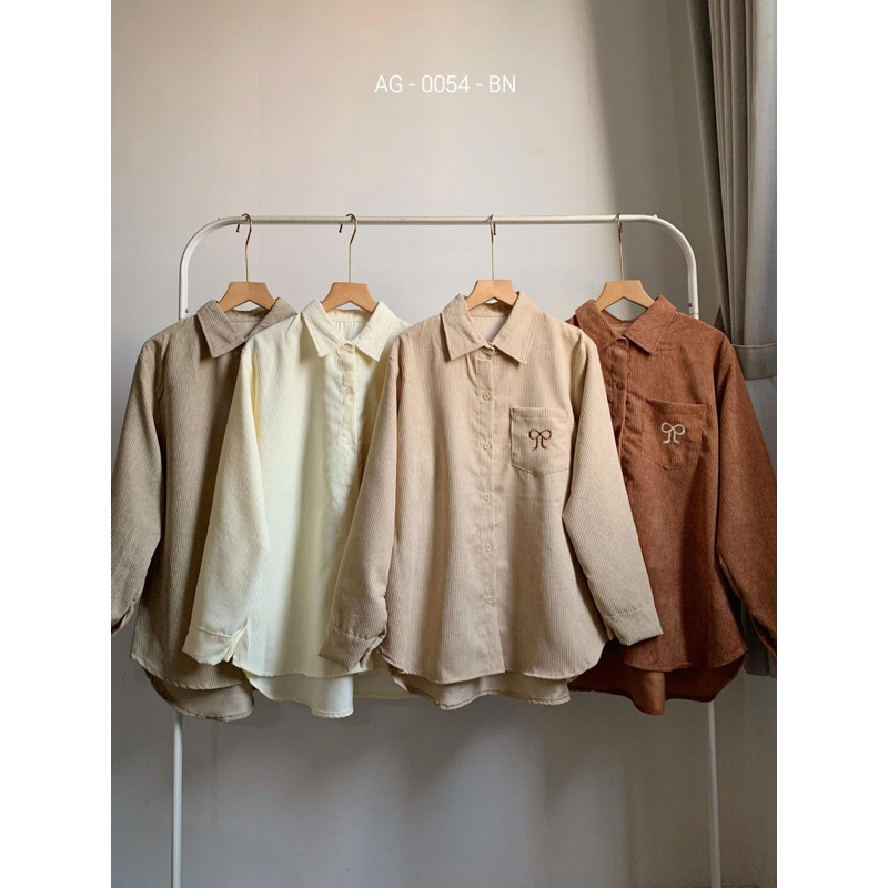 Kemeja corduroy / atasan korean style / kemeja polos