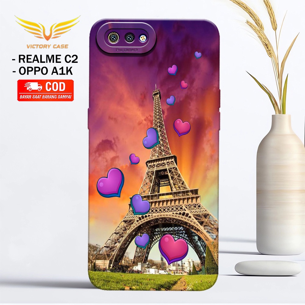 New Paris Case - Softcase Oppo A1K / Realme C2 - Terbaru - Case Hp Oppo A1K / Realme C2 - Casing Opp