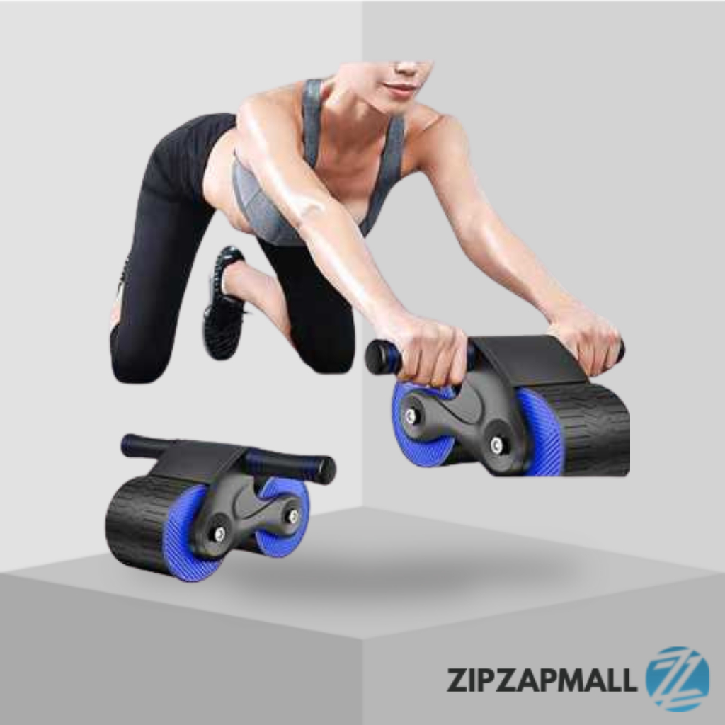 Alat Fitness Ab Roller ABS Abdominal Wheel Automatic Rebound / Alat Gym Di Rumah Rumahan Alat Fitnes