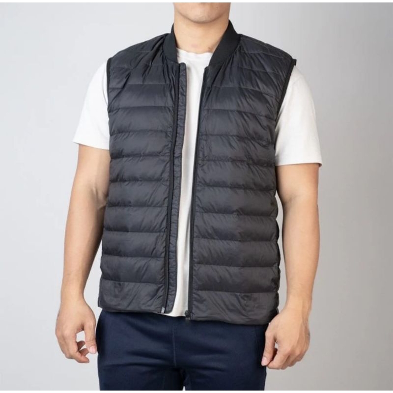 ROMPI PRIA BULU ANGSA TBJ NEARBY GOOSE DOWN LIGHTWEIGHT VEST OUTDOOR BLACK