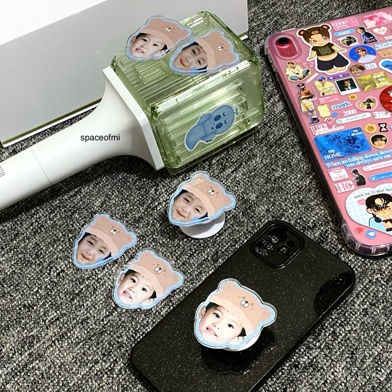 [READY STOCK] BABY BEAR - MARK HAECHAN - GRIPTOK POPSOCKET - DECO LS LIGHTSTICK ACRYLIC - NCT DREAM 