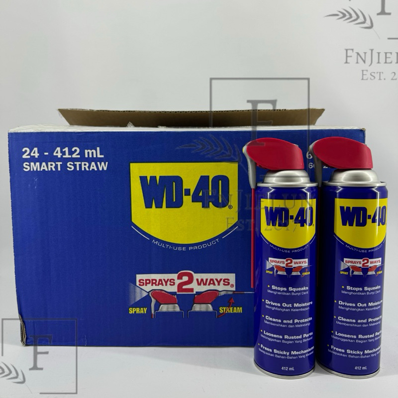 RB1 WD-40 / WD40 / WD 40 412ml Besar Cairan Pelumas Anti Karat Multi Use Product SmartStraw