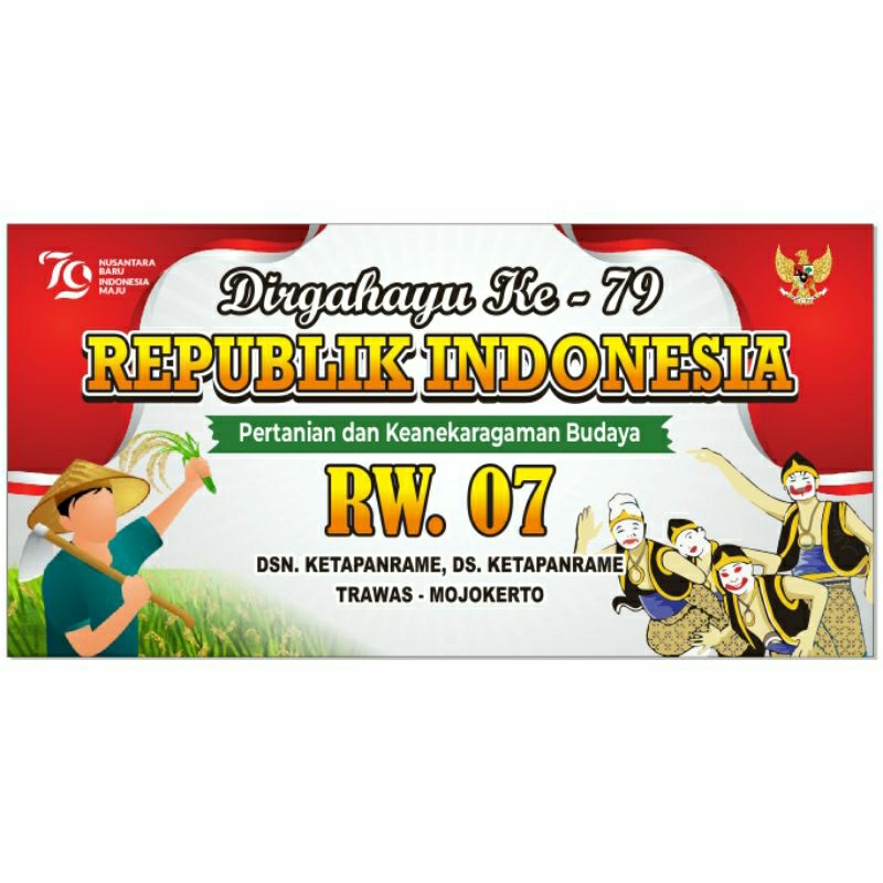 BANNER ACARA 17 AGUSTUS CUSTOM UKURAN 2X1 METER