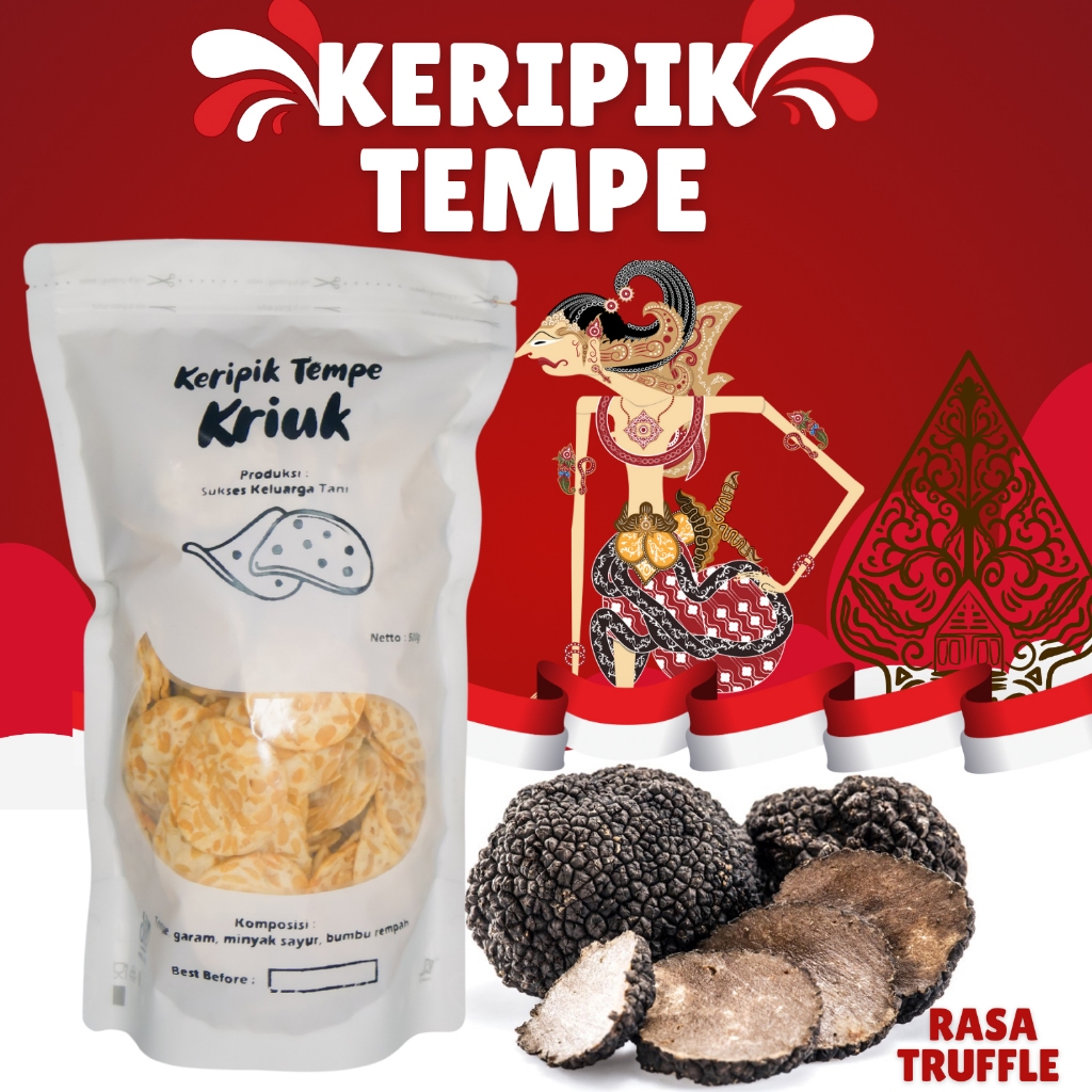 

Keripik Tempe Premium Rasa Truffle 250 gr