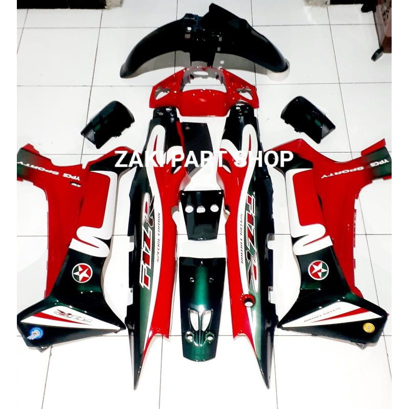 cover body fizr full set halus Caltex hijau botol slebor depan 125z cover body Yamaha f1zr full set 