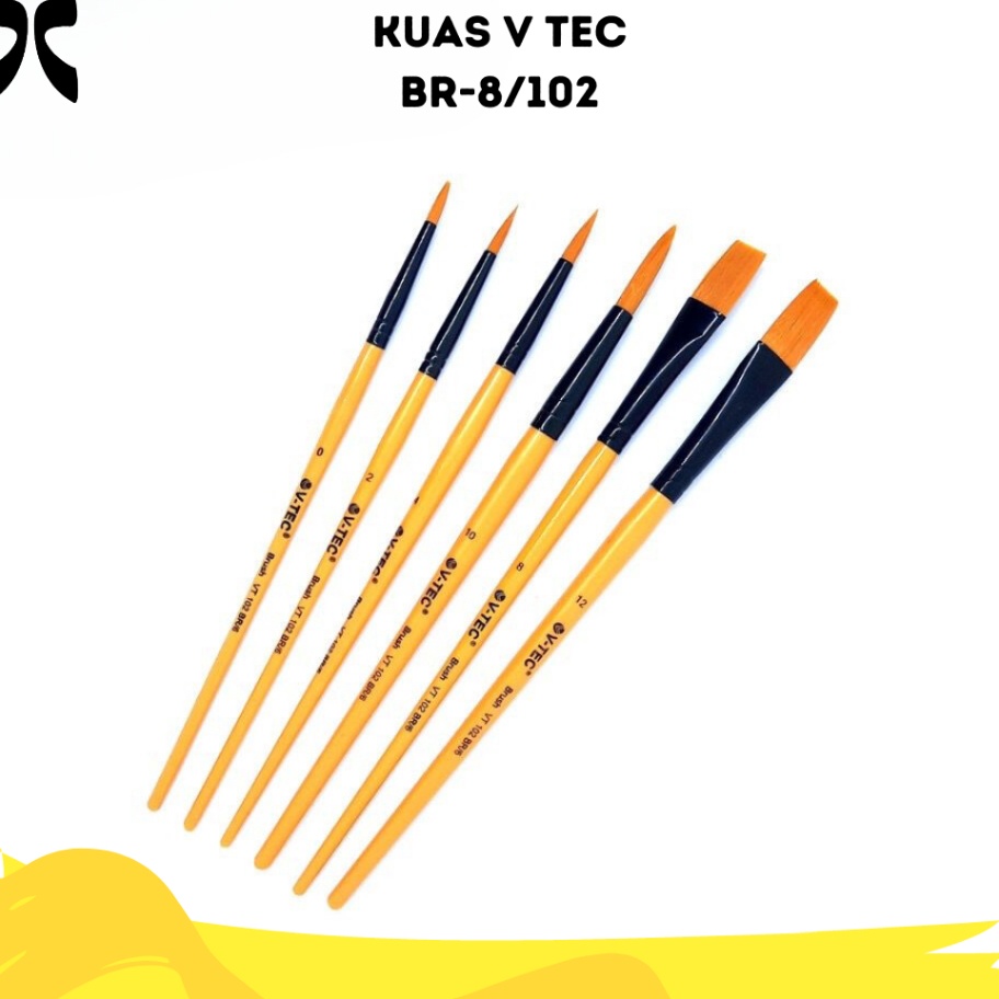 

SPESIAL SVMMER SHOES CARE Kuas Lukis Cat Sepatu Acrylic Paint Waterbased BR6 12 1set 6pcs