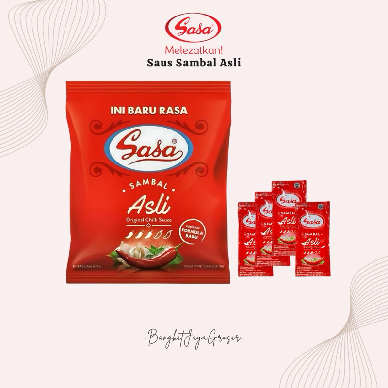 

Sasa Saus Sambal asli/ Sambal Ekstra Pedas 24 sachet @ 9 gram