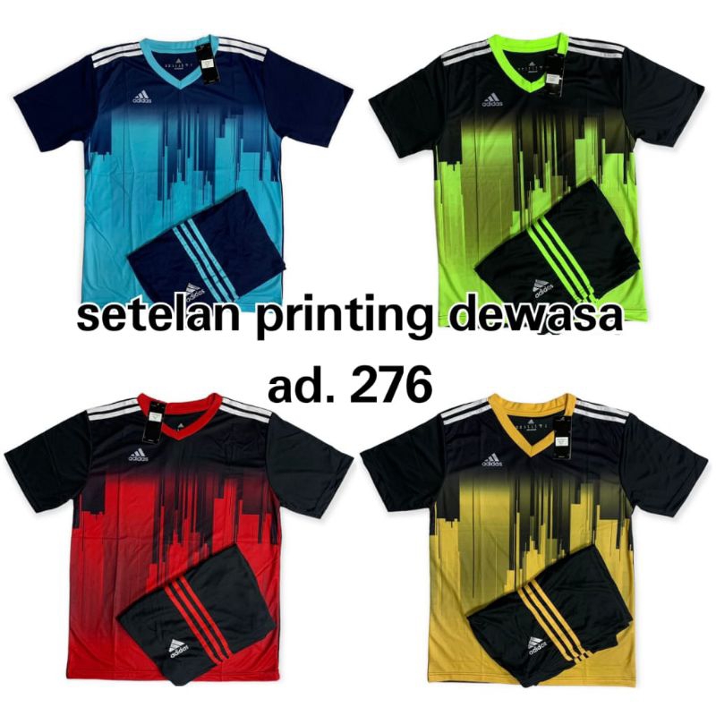 AD 276 Setelan Bola Futsal Printing |Setelan Futsal Dewasa Premium |Setelan Bola Printing Kostum Bol