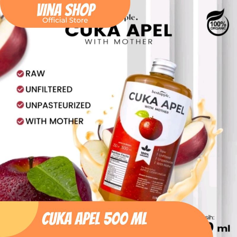 

Cuka Apel Original 500 ml Cuka Apelatau Apple Cider Vinegar