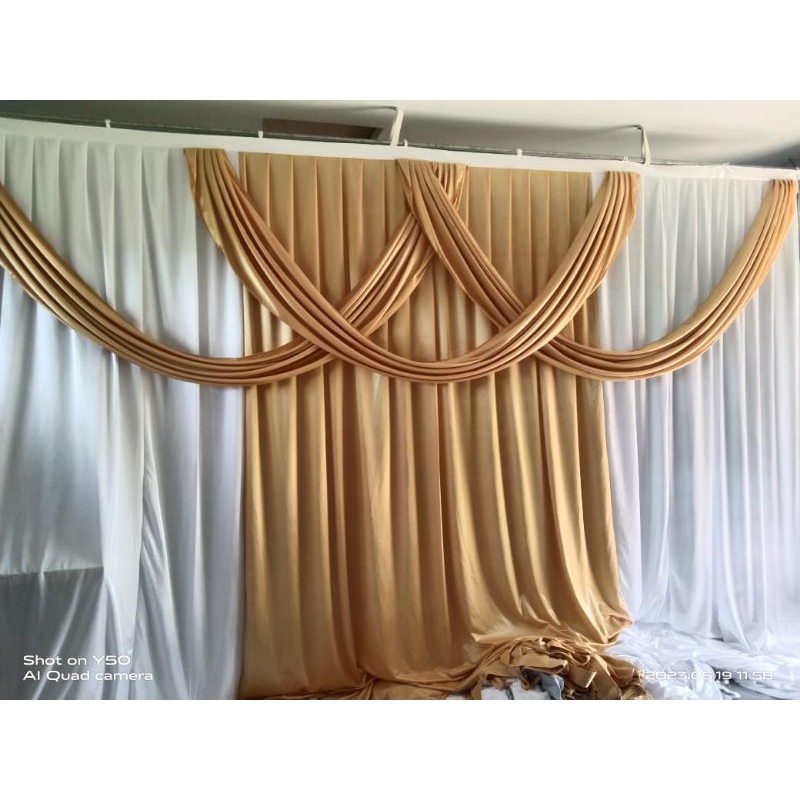 background dinding backdrop kain dekorasi