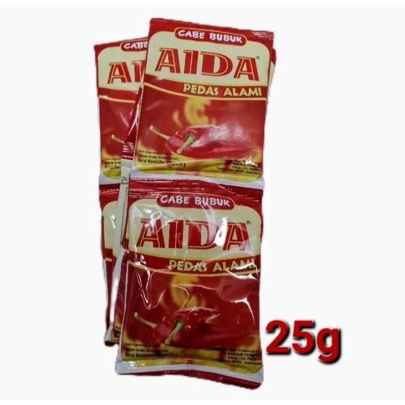 

BUMBU TABUR CABE BUBUK AIDA KEMASAN RENCENG 25g [ 1= renceng10pc ]