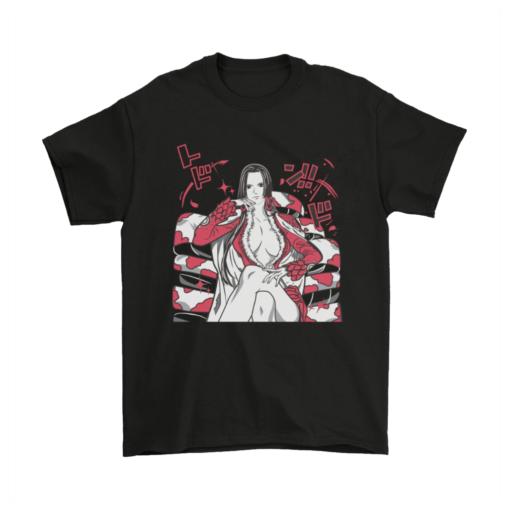 RISEUPI Tshirt Anime One Piece Boa Hancock - Kaos Anime Anak perempuan Dewasa Cotton combed 30s
