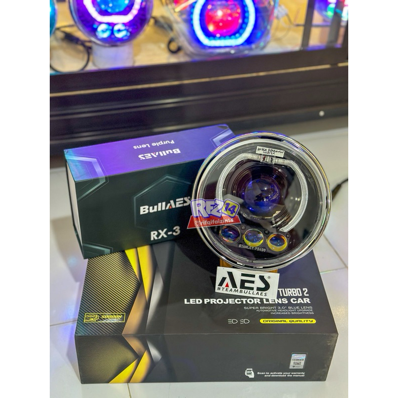 Reflektor NinjaSS Biled Turbo gen2 AES dan minilaser AES Rx3 devil rgb