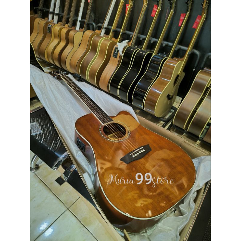 Gitar Washburn Mahogany Akustik elektrik premium