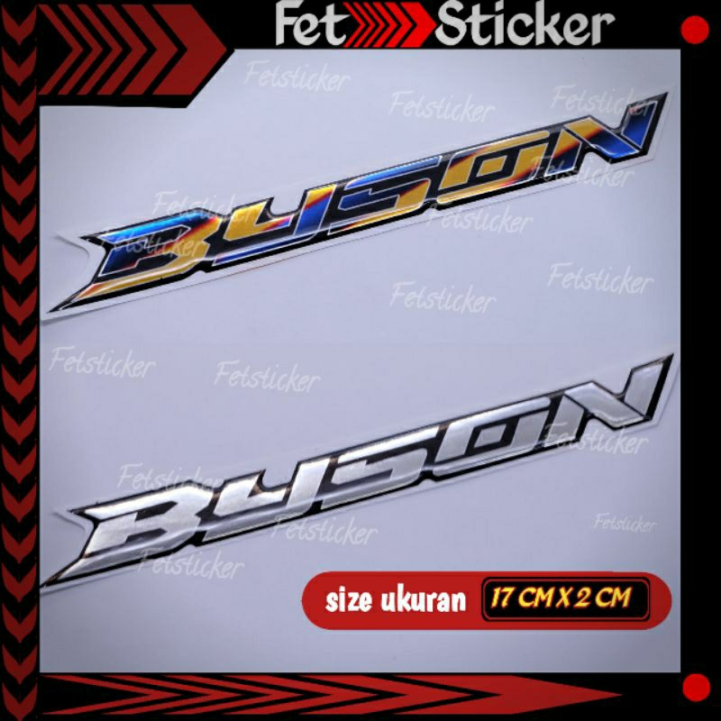 Emblem Yamaha Byson / Emblem Timbul  Custom Titanium Byson