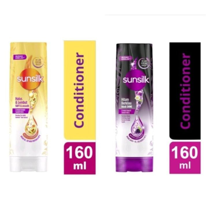 Sunsilk conditioner hitam berkilau / halus & lembut 160 ml