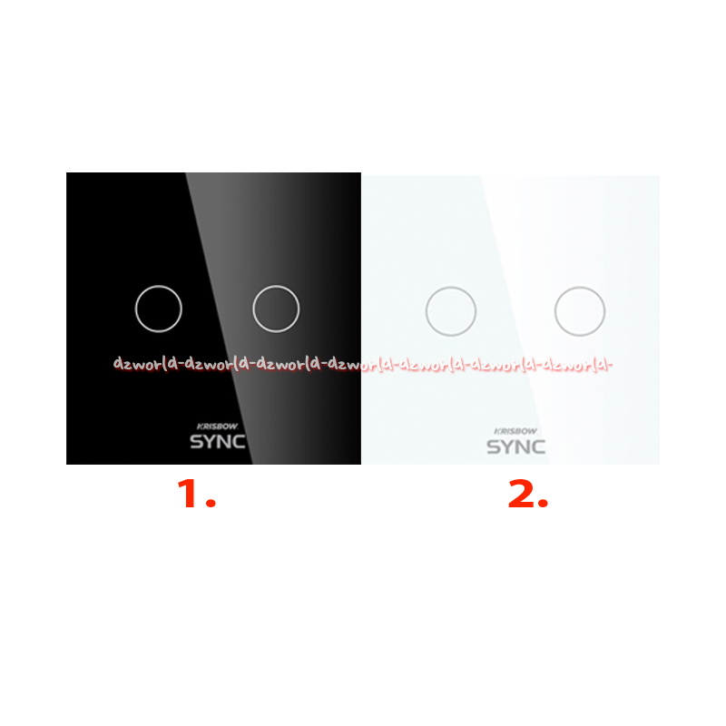 Krisbow Sync Saklar Stop Kontak 2tombol Hitam Dan Putih Connect Dengan Aplikasi