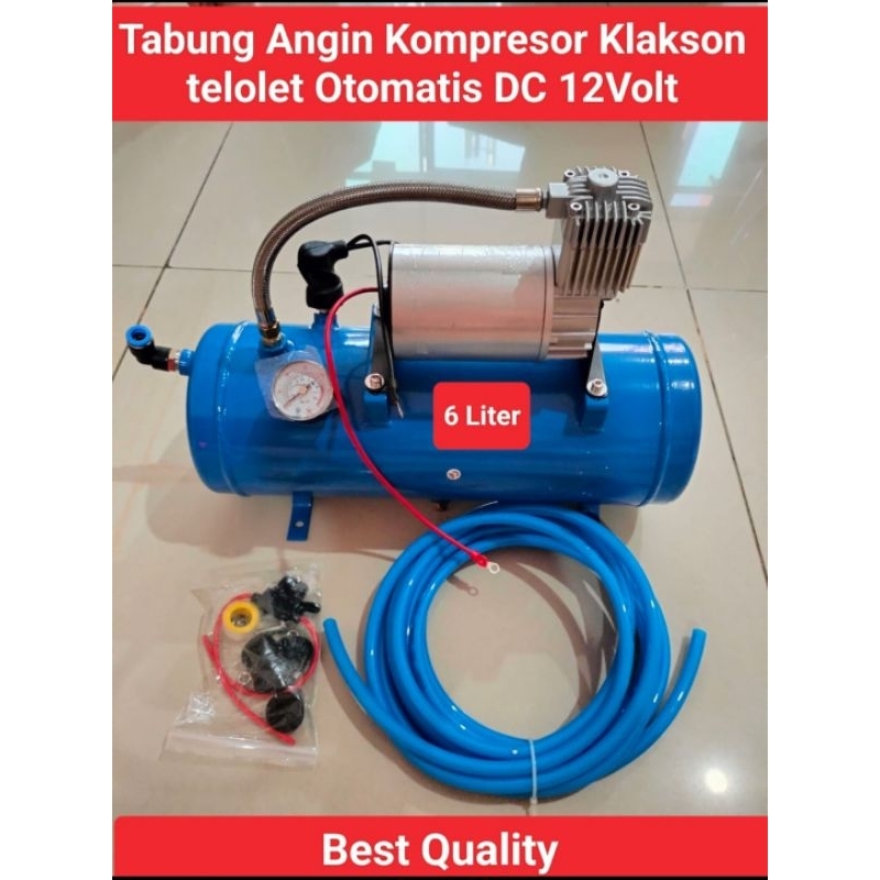 Kompresor Angin Otomatis klakson Telolet DC 12VOLT 6 Liter