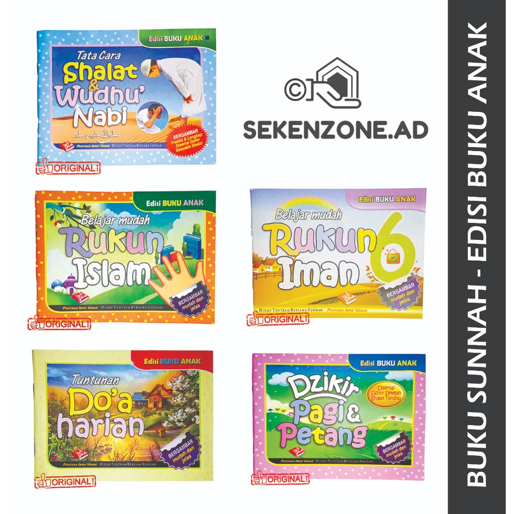 

Buku Sunnah - Edisi Buku Anak (Tata Cara Shalat & Wudhu Nabi ﷺ, Rukun Islam, Rukun Iman, Doa Harian dan Dzikir Pagi Petang
