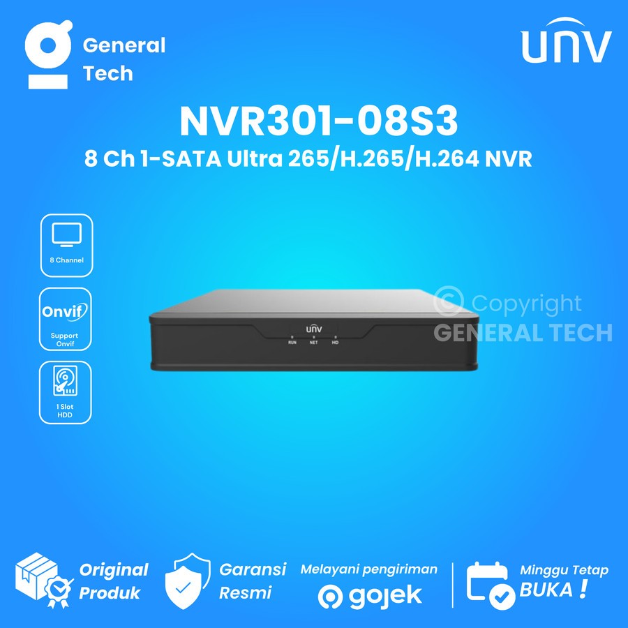 Uniview NVR301-08S3 Nvr 8 Channel Onvif