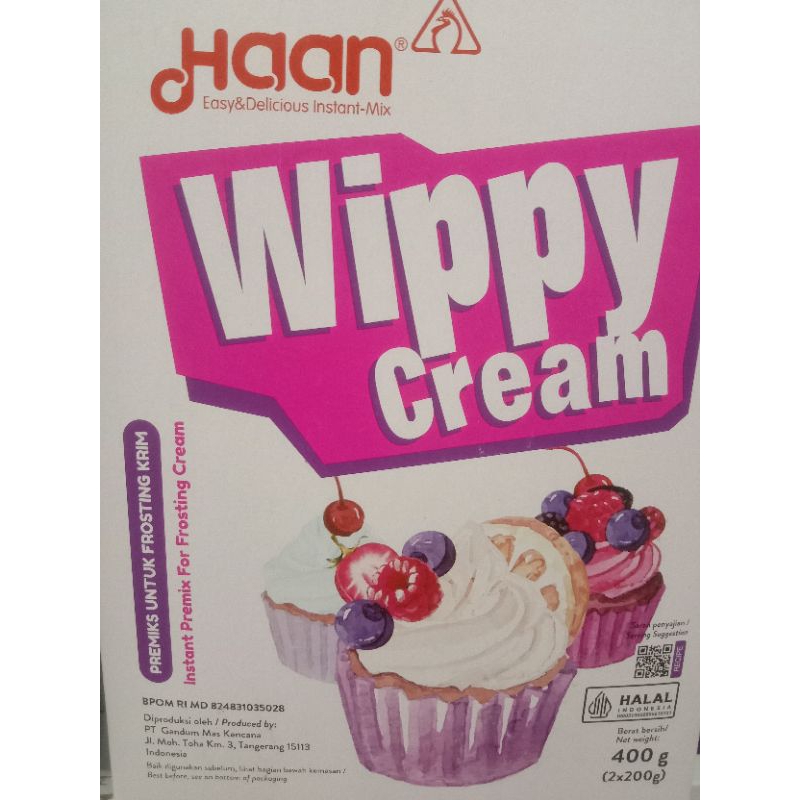 

Haan wippy cream Kotak 400gr