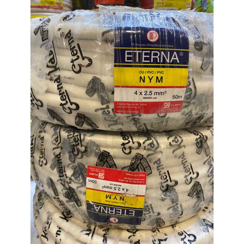 Kabel NYM 4x2.5 4x2,5 ETERNA Kawat 50 Meter