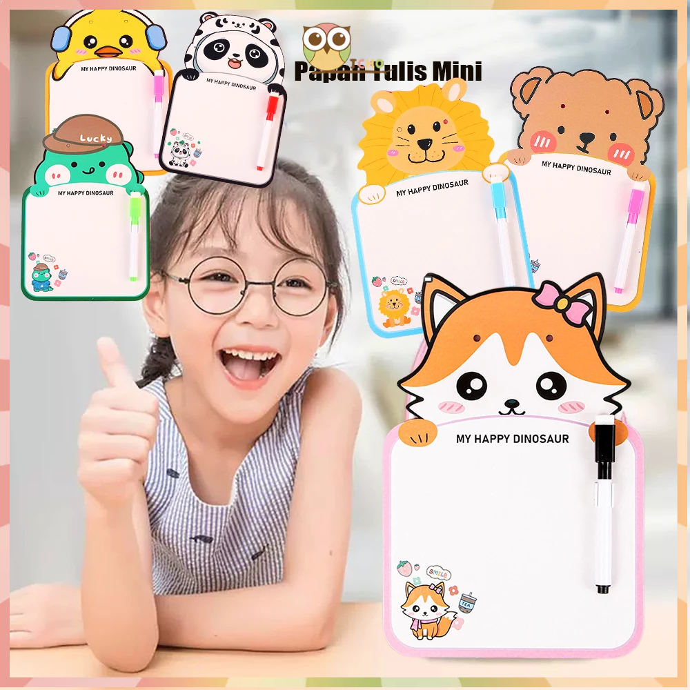 

Papan Gambar Anak Bisa Dihapus/ Papan Gambar Anak/ Papan Tulis Mini Motif Hewan Lucu