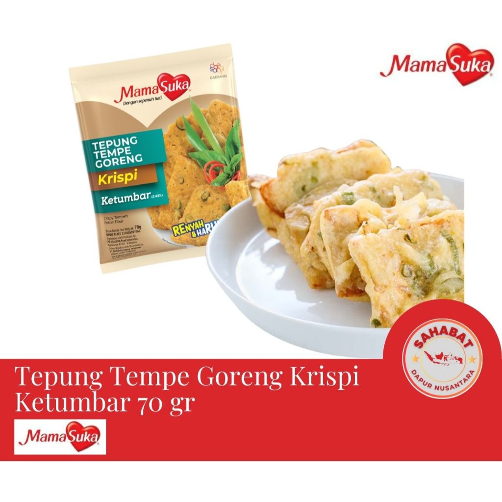 

[1 PAK ISI 20 PCS] Tepung Tempe Goreng 70 gr